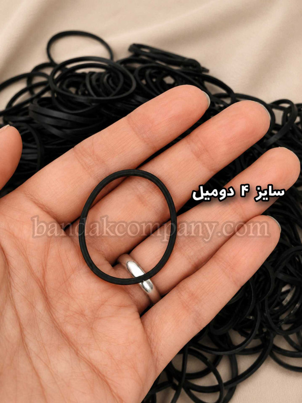 کش مشکی بندک | سایز 4 دومیل | 1000 گرمی